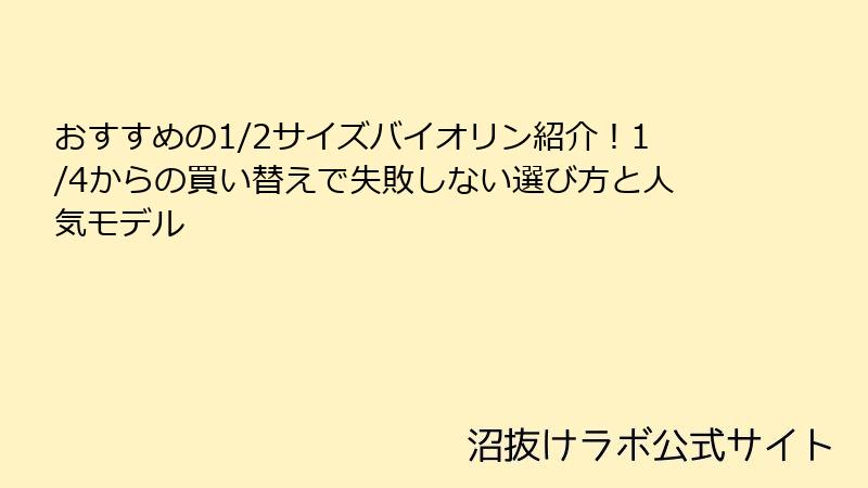 おすすめの1/2サイズバイオリン紹介！1/4からの買い替えで失敗しない選び方と人気モデル