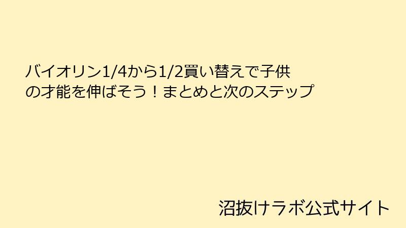バイオリン1/4から1/2買い替えで子供の才能を伸ばそう！まとめと次のステップ