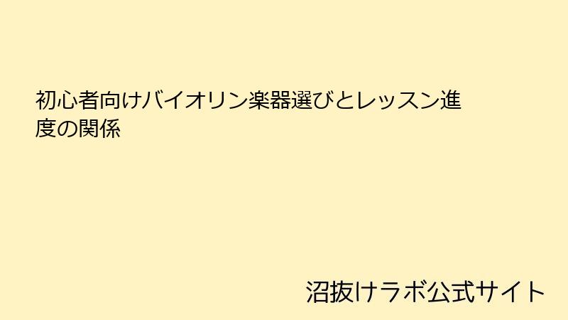 初心者向けバイオリン楽器選びとレッスン進度の関係