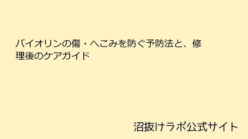 バイオリンの傷・へこみを防ぐ予防法と、修理後のケアガイド