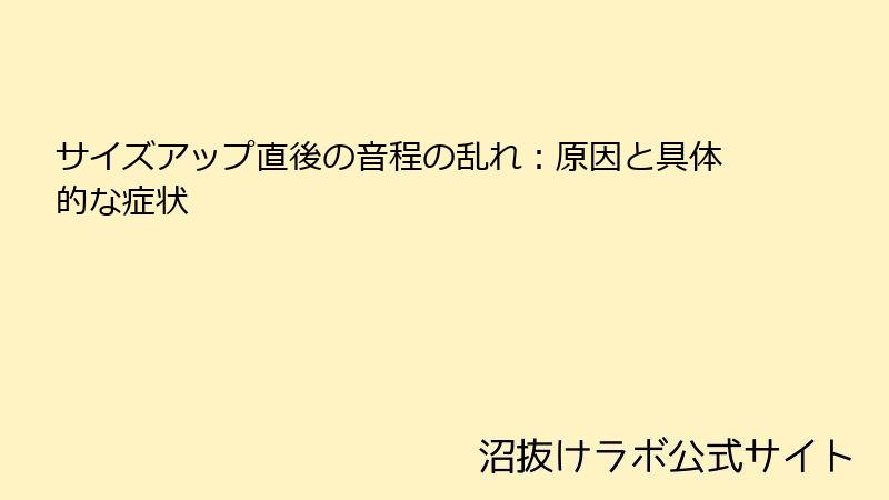 サイズアップ直後の音程の乱れ：原因と具体的な症状