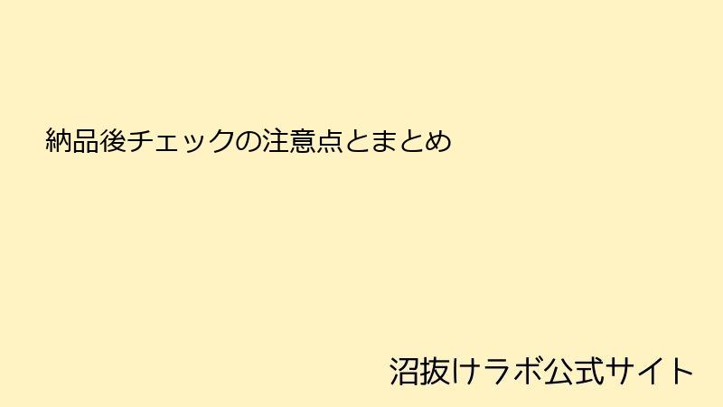 納品後チェックの注意点とまとめ
